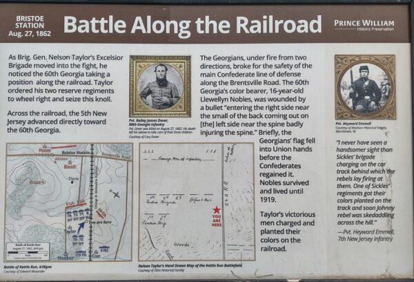BATTLE ALONG THE RAILROAD WAR MEMORIAL PANEL