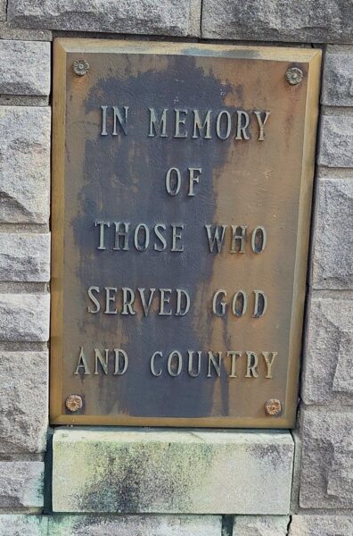 NEW CARLISLE VETERANS MEMORIAL PLAQUE