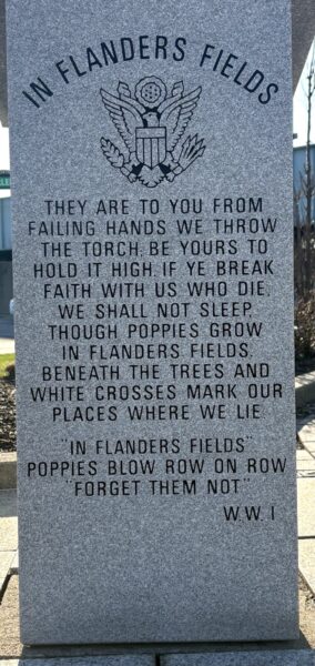 IN FLANDERS FIELDS WAR MEMORIAL